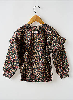 Sweat-shirt manches longues manches longues noir NOPPIES fille