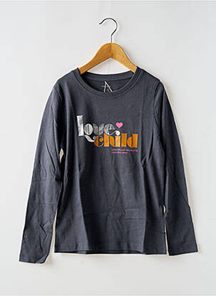 Top coupe droite manches longues gris NAME IT fille