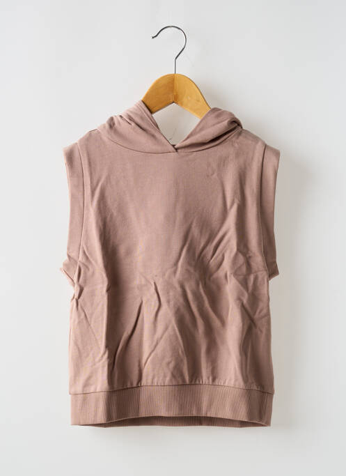 Sweat-shirt à capuche col v sans manche rose NAME IT fille
