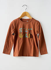 T-shirt marron NAME IT pour garçon seconde vue