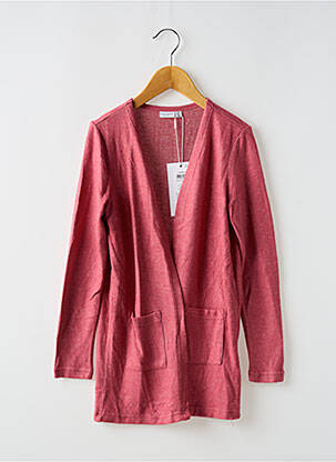 Gilet manches longues maille fine rose BASIC NEEDS BY NAME IT fille