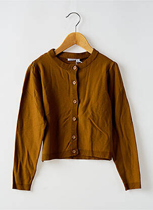 Gilet manches longues resserrée sur le bas jaune NAME IT fille
