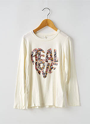 T-shirt coupe cintrée manches longues beige NAME IT fille