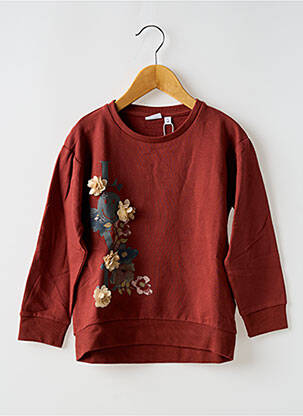 Sweat-shirt tissage jersey manches longues orange NAME IT fille