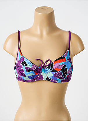 Haut de maillot de bain stretch haut soutien-gorge emboitant violet BIKINI BAR femme