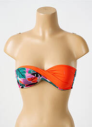 Haut de maillot de bain stretch haut bandeau orange BIKINI BAR femme