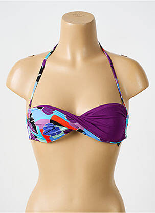 Haut de maillot de bain stretch haut bandeau violet BIKINI BAR femme