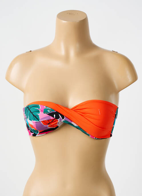 Haut de maillot de bain stretch haut bandeau orange BIKINI BAR femme