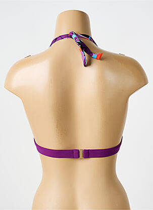 Haut de maillot de bain stretch haut soutien-gorge push-up violet BIKINI BAR femme