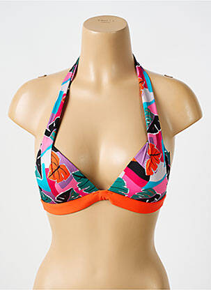 Haut de maillot de bain stretch haut soutien-gorge push-up orange BIKINI BAR femme