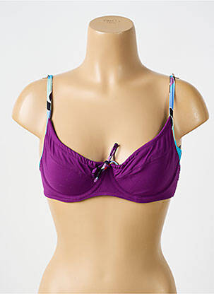 Haut de maillot de bain stretch haut soutien-gorge balconnet violet BIKINI BAR femme