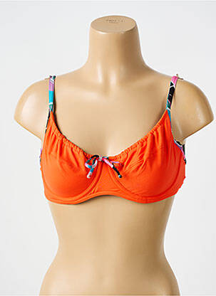 Haut de maillot de bain stretch haut soutien-gorge balconnet orange BIKINI BAR femme