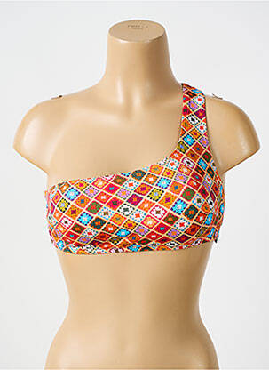Haut de maillot de bain fermeture liens à nouer haut soutien-gorge nageur orange BIKINI BAR femme