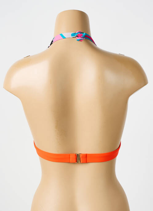 Haut de maillot de bain stretch haut soutien-gorge push-up orange BIKINI BAR femme