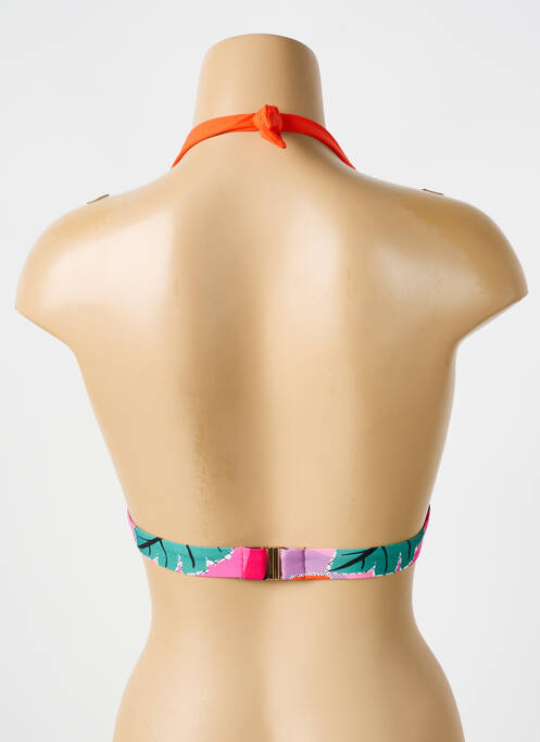 Haut de maillot de bain stretch haut soutien-gorge push-up orange BIKINI BAR femme