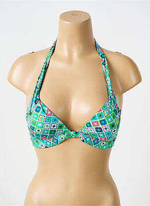 Haut de maillot de bain stretch haut soutien-gorge push-up bleu BIKINI BAR femme