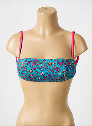 Haut de maillot de bain stretch haut bandeau bleu BIKINI BAR femme