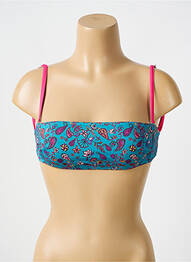 Haut de maillot de bain stretch haut bandeau bleu BIKINI BAR femme