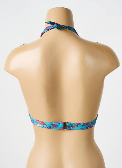 Haut de maillot de bain stretch haut soutien-gorge push-up bleu BIKINI BAR femme