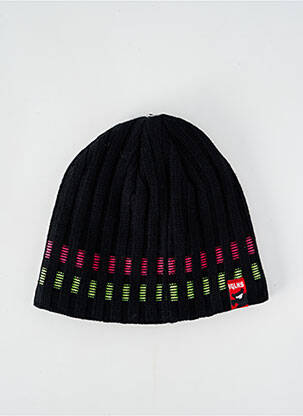 Bonnet maille tricot noir IGALYKOS femme