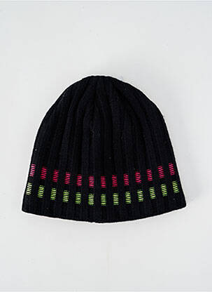Bonnet maille tricot noir IGALYKOS femme