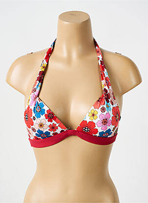 Haut de maillot de bain stretch haut soutien-gorge push-up orange BIKINI BAR femme