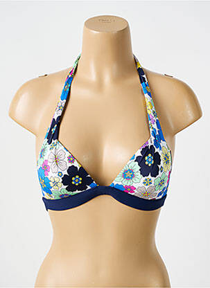Haut de maillot de bain stretch haut soutien-gorge push-up bleu BIKINI BAR femme
