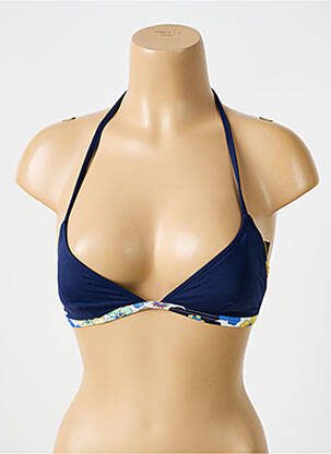 Haut de maillot de bain stretch haut soutien-gorge avec mousse de rembourrage amovible bleu BIKINI BAR femme