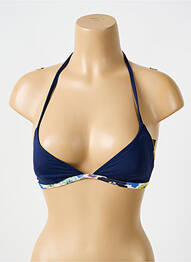 Haut de maillot de bain stretch haut soutien-gorge avec mousse de rembourrage amovible bleu BIKINI BAR femme