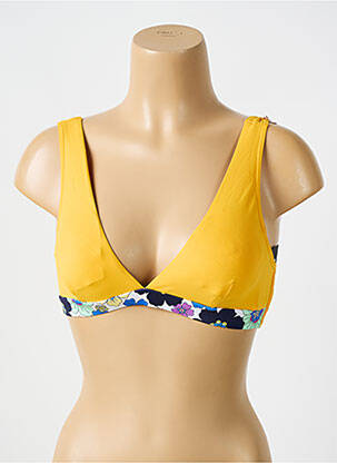 Haut de maillot de bain stretch haut soutien-gorge emboitant jaune BIKINI BAR femme