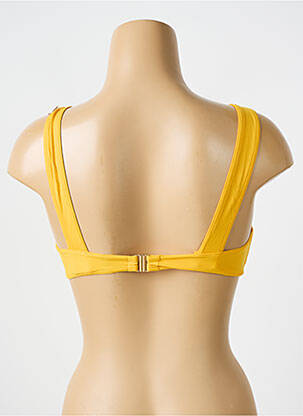 Haut de maillot de bain stretch haut soutien-gorge emboitant jaune BIKINI BAR femme