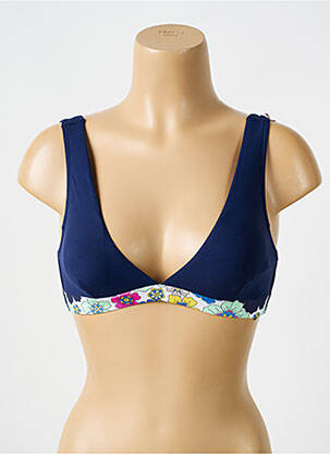 Haut de maillot de bain stretch haut soutien-gorge emboitant bleu BIKINI BAR femme
