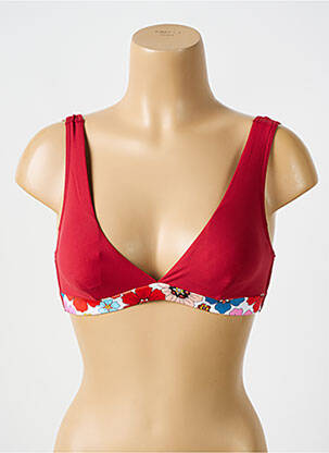 Haut de maillot de bain stretch haut soutien-gorge emboitant rouge BIKINI BAR femme