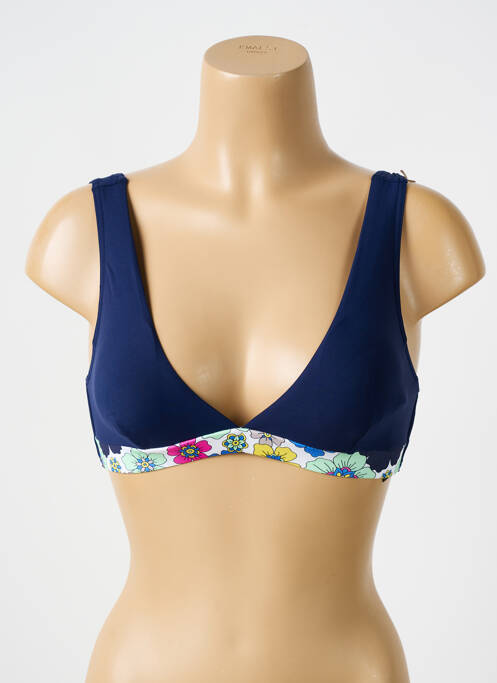 Haut de maillot de bain stretch haut soutien-gorge emboitant bleu BIKINI BAR femme
