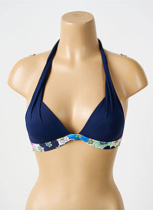 Haut de maillot de bain stretch haut soutien-gorge push-up bleu BIKINI BAR femme