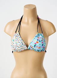 Haut de maillot de bain stretch haut triangles bleu BIKINI BAR femme