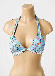 Haut de maillot de bain stretch haut soutien-gorge push-up bleu BIKINI BAR femme