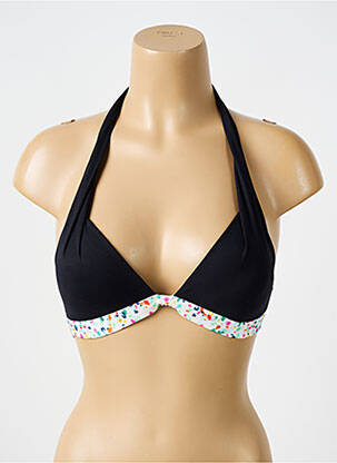 Haut de maillot de bain stretch haut soutien-gorge push-up noir BIKINI BAR femme