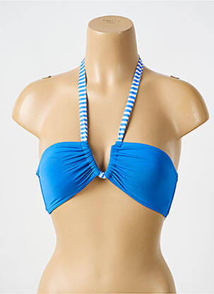 Haut de maillot de bain stretch haut bandeau bleu BIKINI BAR femme