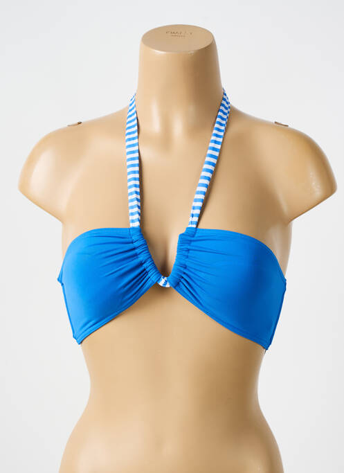 Haut de maillot de bain stretch haut bandeau bleu BIKINI BAR femme