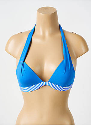 Haut de maillot de bain stretch haut soutien-gorge push-up bleu BIKINI BAR femme
