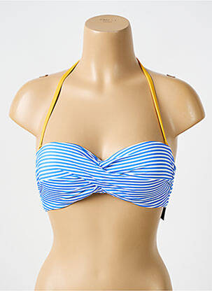 Haut de maillot de bain stretch haut bandeau bleu BIKINI BAR femme