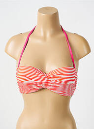 Haut de maillot de bain stretch haut bandeau orange BIKINI BAR femme
