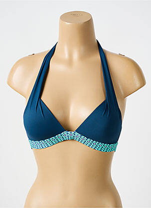 Haut de maillot de bain stretch haut soutien-gorge push-up bleu BIKINI BAR femme