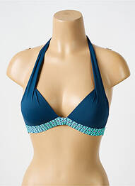 Haut de maillot de bain stretch haut soutien-gorge push-up bleu BIKINI BAR femme