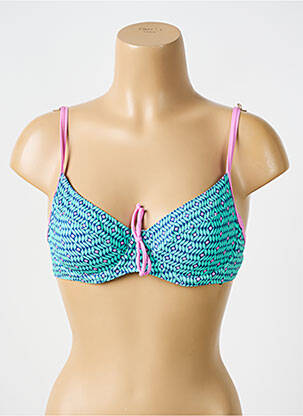 Haut de maillot de bain stretch haut soutien-gorge balconnet bleu BIKINI BAR femme