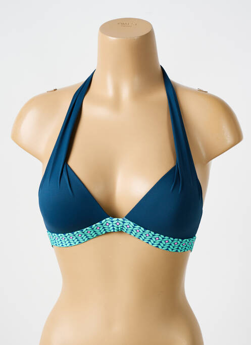 Haut de maillot de bain stretch haut soutien-gorge push-up bleu BIKINI BAR femme