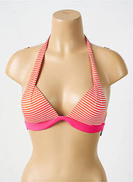 Haut de maillot de bain stretch haut soutien-gorge push-up orange BIKINI BAR femme