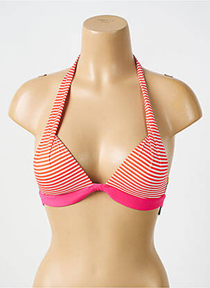 Haut de maillot de bain stretch haut soutien-gorge push-up orange BIKINI BAR femme