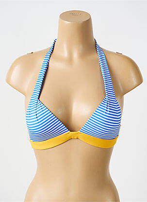 Haut de maillot de bain stretch haut soutien-gorge push-up bleu BIKINI BAR femme